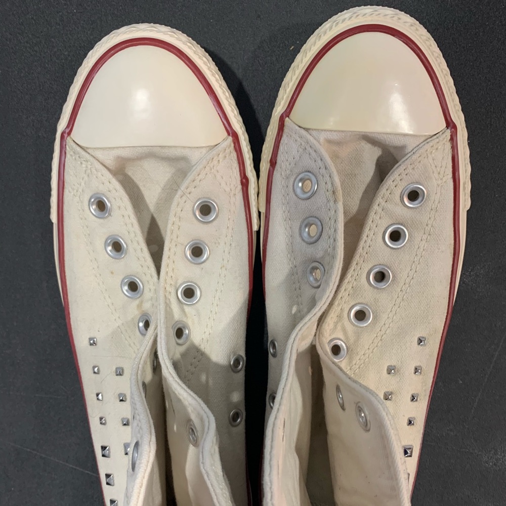 Women's Studded off white Converse